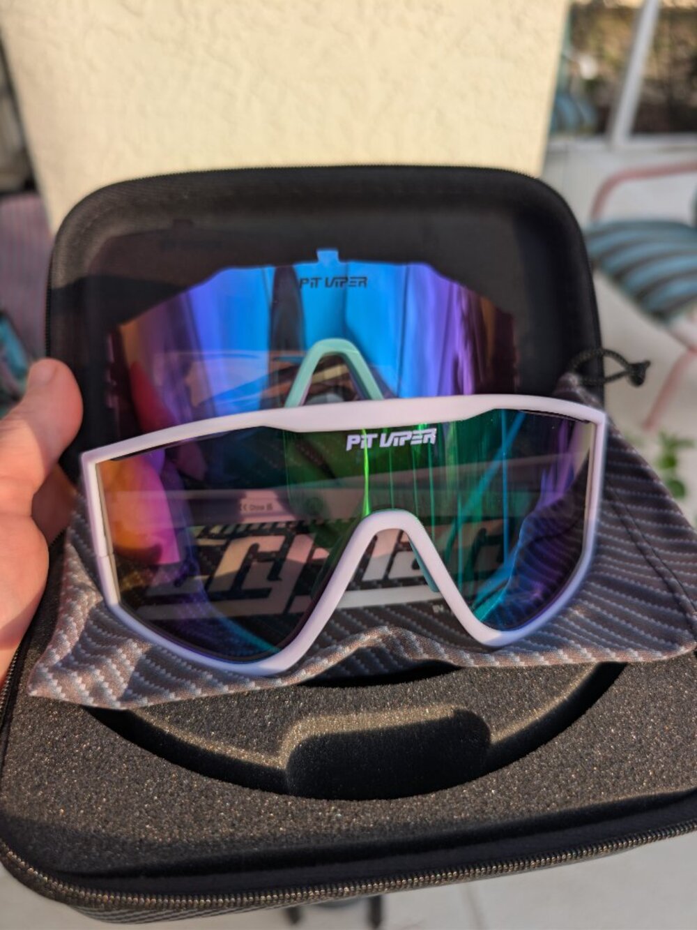 Authentic Pit Viper The Moontower Try-Hard Sunglasses Mirror Lens Blocks UVA/B
